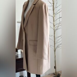 Banana Republic Tan Coat, Wool, Knee Lenght, Blazer Style.Size 14. SALE